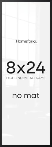 8x24 Black Panoramic Picture Frame