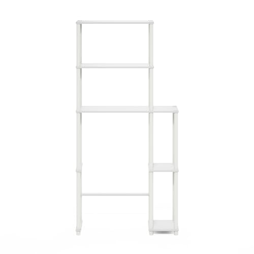 Turn-N-Tube Over The Toilet Storage, 5-Shelf Over The Toilet Organizer, Freestanding Space Saver Bathroom Shelf, for Bathroom Organizers and Storage, White