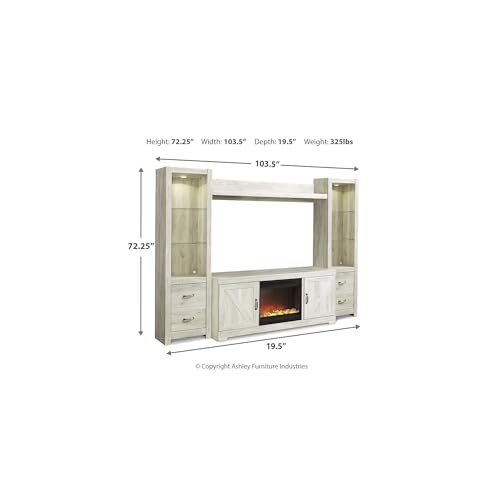 4 Piece Fireplace TV Stand Entertainment Center