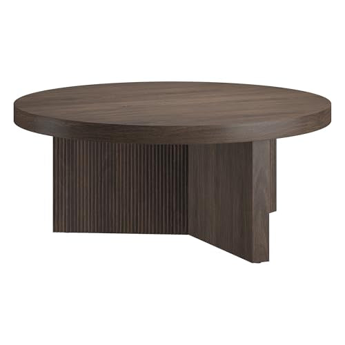 36" Scandinavian Fluted Coffee Table