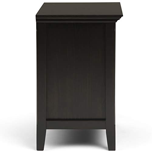 Amherst 24" Wide Solid Wood Bedside Table in Hickory Brown