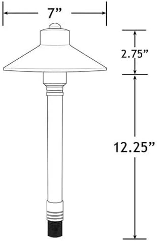 VOLT Flat Hat 12V Copper Mini Path Light