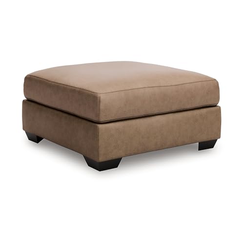 Walker Point Contemporary Faux Leather Oversized Accent Ottoman