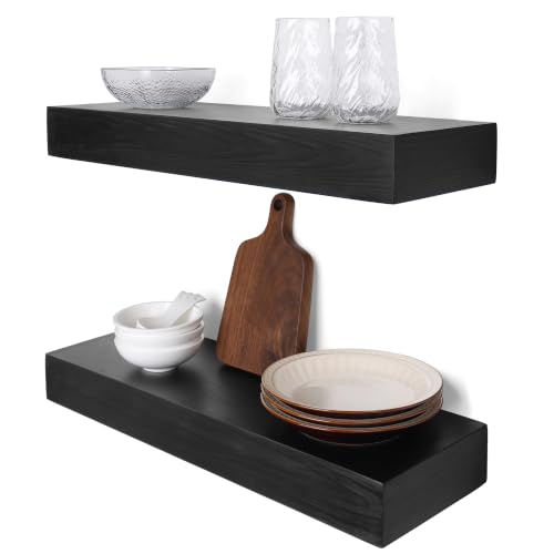 Floating Shelves 3 inch Thick for Wall Set of 2