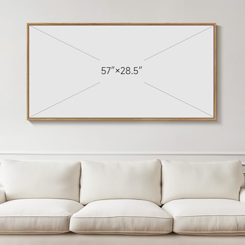 Large Framed Vintage Neutral Floral Wall Art for Living Room
