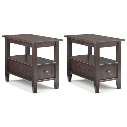 Warm Shaker 14" Side Tables in Brunette Brown