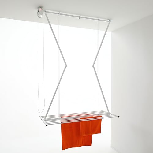 Mini, Folding, Pull Down, Ceiling Laundry Drying Rack, 50 in