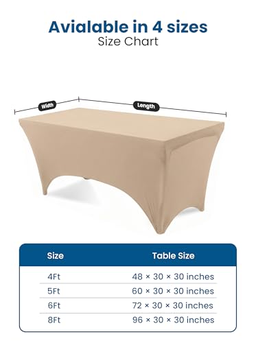 Spandex Table Cloth 2 Pack [8FT (2 Count)
