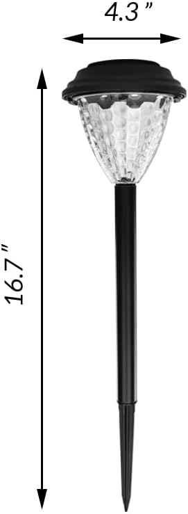 Elevon 12 Pack Solar Light Outdoor Waterproof, Warm White Pathway Lights Solar