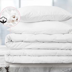 Merry Christmas Comforter Set for Twin Size, Kids Bedding Set with Xmas Wreath & Snowflake Pattern, Glitter Quilt Set of 2, Duvet Insert with 1 Pillowcase