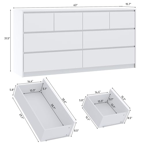 White Malm Dresser for Bedroom