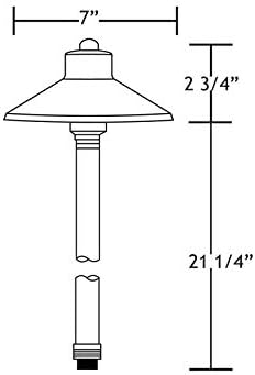 VOLT 15-Pack 12V Cast Brass Flat Hat Path Lights