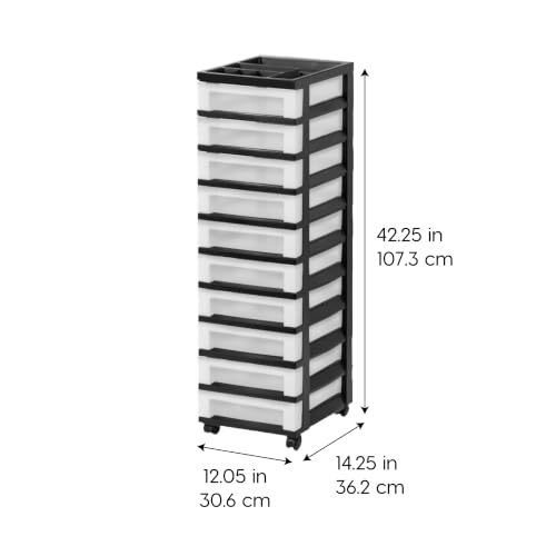 10 Drawer Rolling Storage Cart