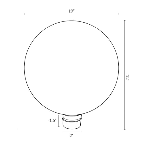 Sunnydaze 10" Glass Gazing Ball for Garden