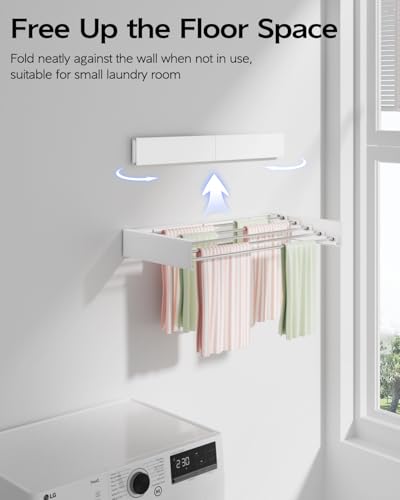 Wall Mounted Clothes Drying Rack 23.6"