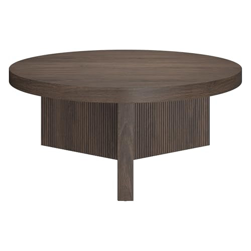36" Scandinavian Fluted Coffee Table