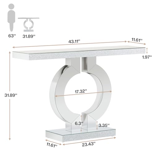 Modern Mirrored Console Table