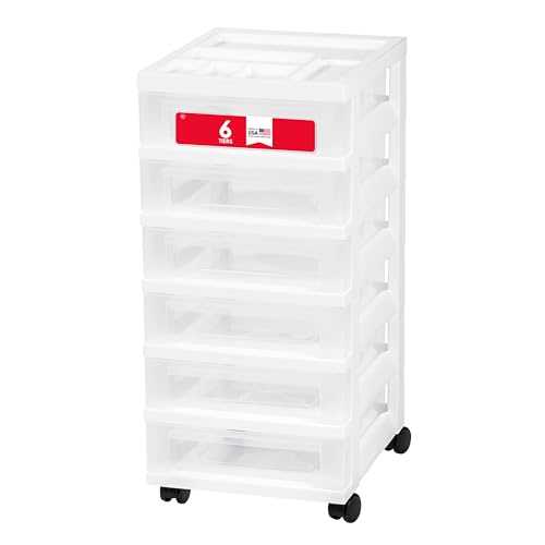 6 Drawer Rolling Storage Cart