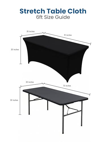 Spandex Table Cloth 4 Pack [6FT