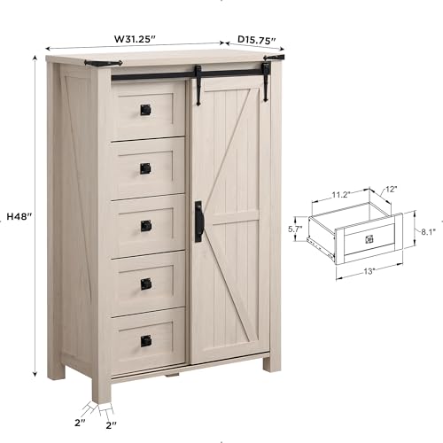 5 Drawers Dresser for Bedroom w