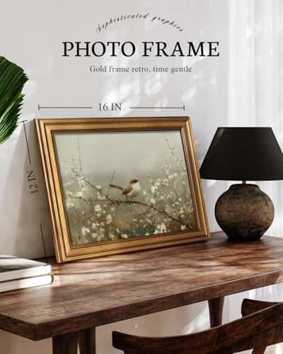 Vintage Gold Framed Wall Art for Living Room
