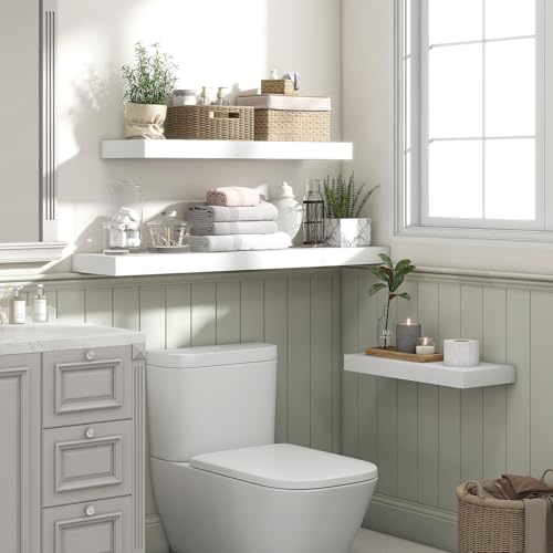 Floating Shelves 35.7" W x 10.3" D White Set of 1