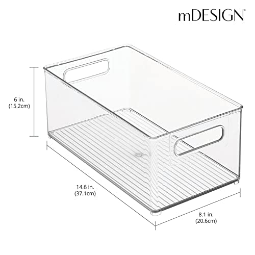 Deep Plastic Storage Organizer Container Bin (4 Count)