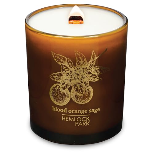 Blood Orange Sage Amber & Gold Wood Wick Candle