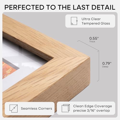 8.5x11 Natural Oak Picture Frame