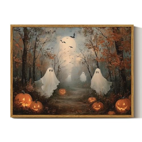 Vintage Halloween Ghost Wall Art