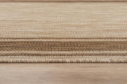 Outdoor Rug 5x7 Modern Bordered Area Rugs for Indoor and Outdoor Patio Deck Porch Garden Waterproof Weather Sun Resistant Washable Outside Carpet