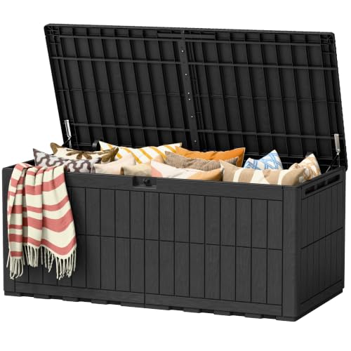 230 Gallon Deck Box Resin Outdoor Storage Box Waterproof
