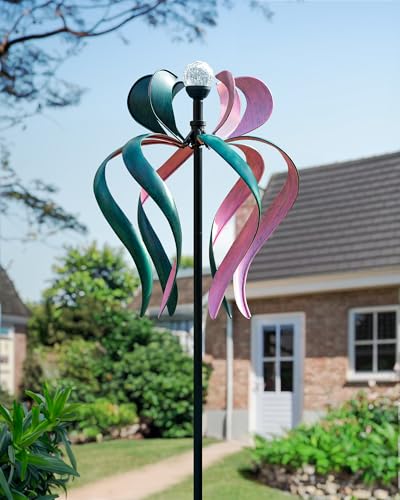 89" Wind Spinner Outdoor with Solar Light