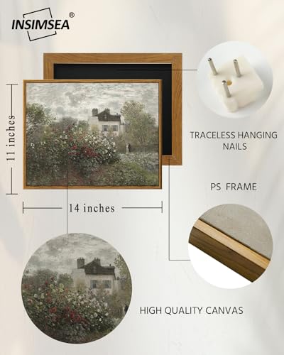 Framed Canvas Wall Art Vintage Decor