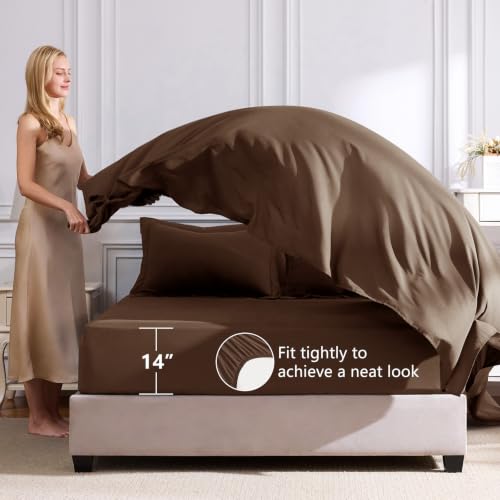 King Size Comforter Set Brown