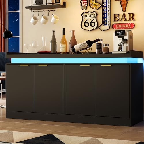 LED Sideboard Buffet Cabinet with Storage
