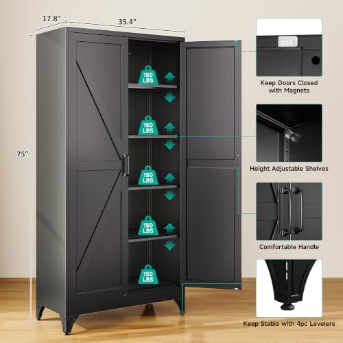 Wide & Deep Pantry Storage Cabinets