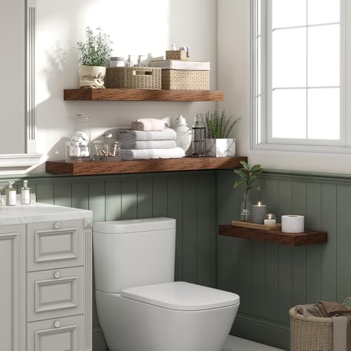 Floating Shelves 55.1" W x 10.3" D Rustic Brown Set of 1