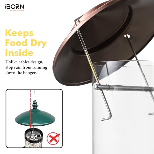 Bird feeders for Outdoors Metal Chew Resistant Copper