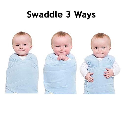 HALO 100% Cotton Sleepsack Swaddle, 3-Way Adjustable Wearable Blanket, TOG 1.5, Sage, Newborn, 0-3 Months