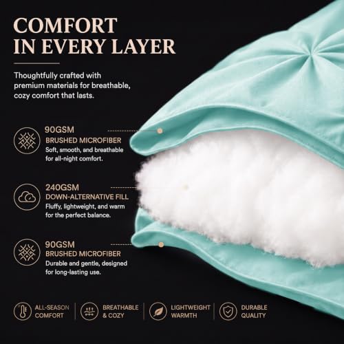 King Size Comforter Set Spa Blue