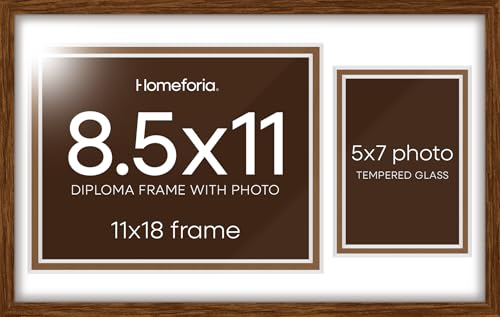 11x18 Brown Oak Diploma Frame