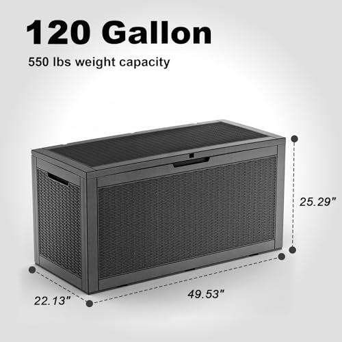 120 Gallon Resin Deck Box