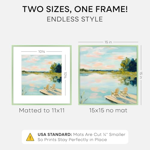15x15 Green Picture Frame