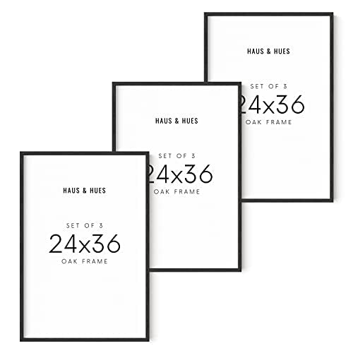 24x36 Black Oak Frame Set of 3 (3 Count)