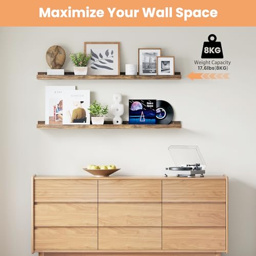 Floating Shelves for Wall Decor and Storage (6 Count)