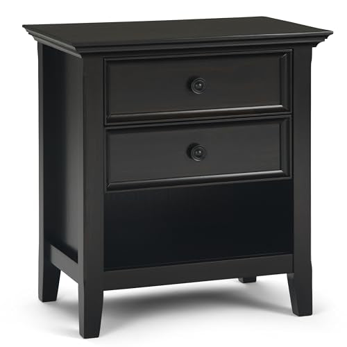 Amherst 24" Wide Solid Wood Bedside Table in Hickory Brown