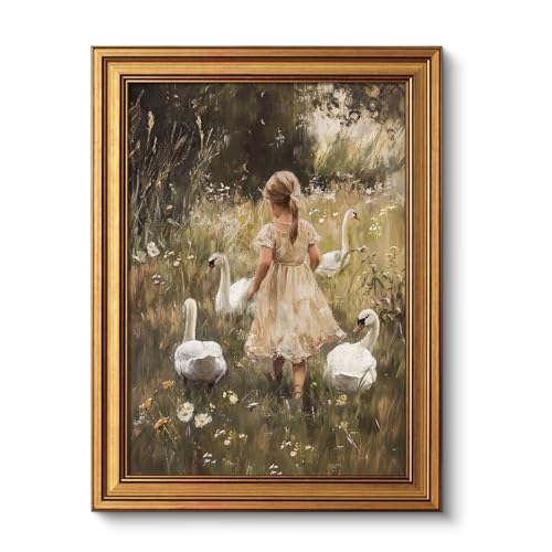 Vintage Gold Framed Wall Art for Living Room