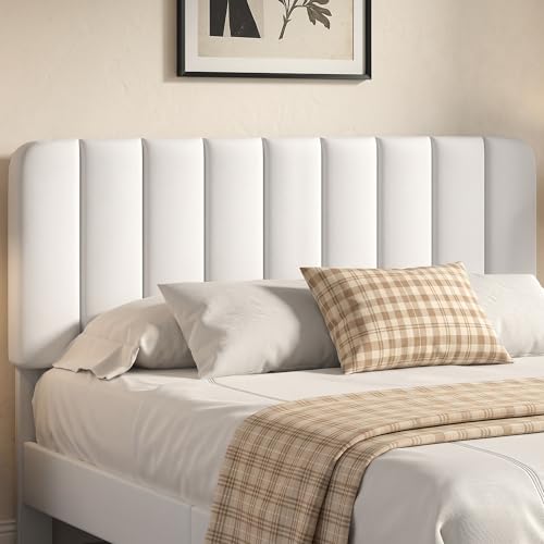 Full Size Bed Frame with Upholstered Headboard