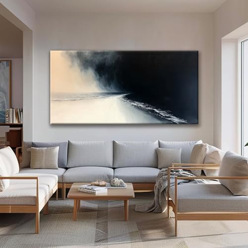 Large Abstract Wall Art For Living Room Modern Canvas Art Wall Decor 29 X 58 Inches Black And White Wall Art Painting Print Abstract Wall Decor Picture For Bedroom Office Hotel Artwork
